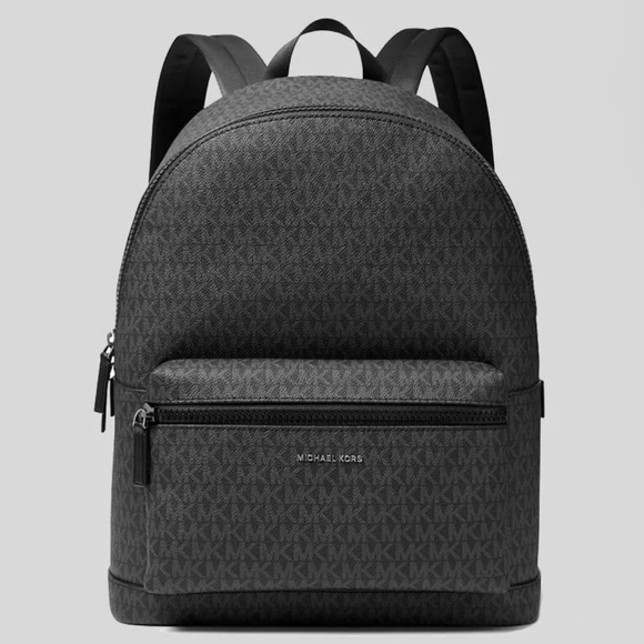 NWOT Michael Kors Cooper Large Signature Graphic Logo Backpack + Wallet -Black - Picture 2 of 8